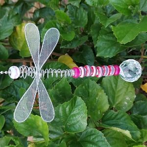 🆕️ Handcrafted Dragonfly Suncatcher with Raspberry, Pink & Blue Glass Beads